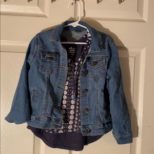 Cater’s Girls Jean jacket with old navy shirt.